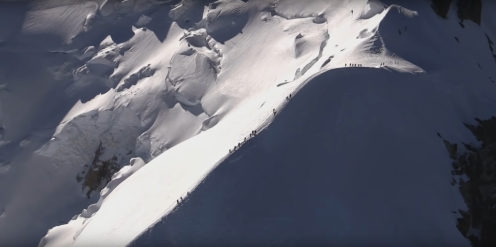 Le Mont Blanc sur-peuplé