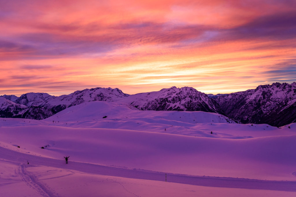 Coucher de soleil Alpe d'Huez
