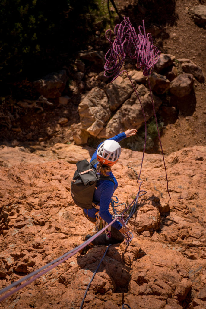 taper un rappel en alpinisme